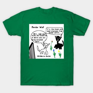 Border Wall Design (Green Background) T-Shirt